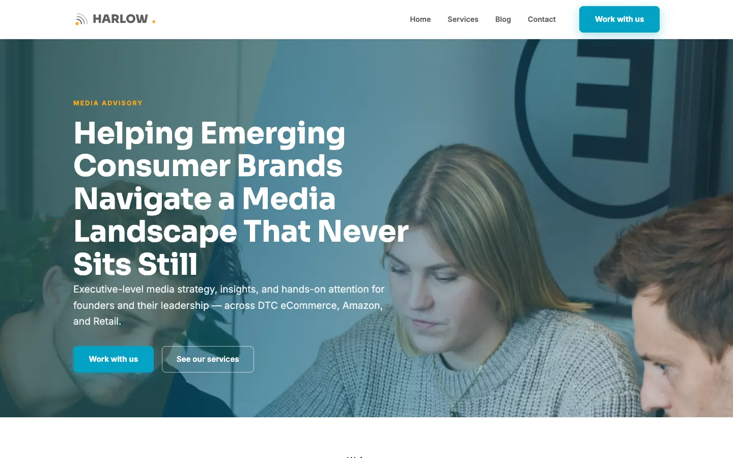 Harlow Media Partners website
